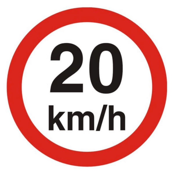 Placa Velocidade Máxima 45x45cm Sinalize