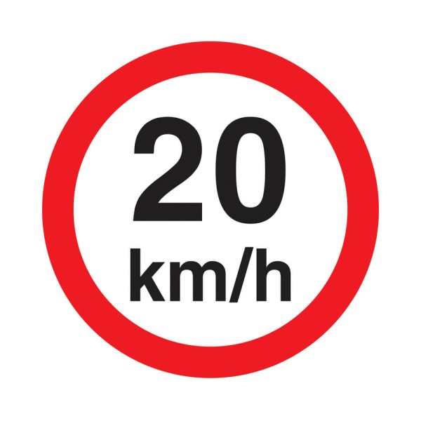 Encontraproduto.com.br - Placa Velocidade Máxima 45x45cm Sinalize