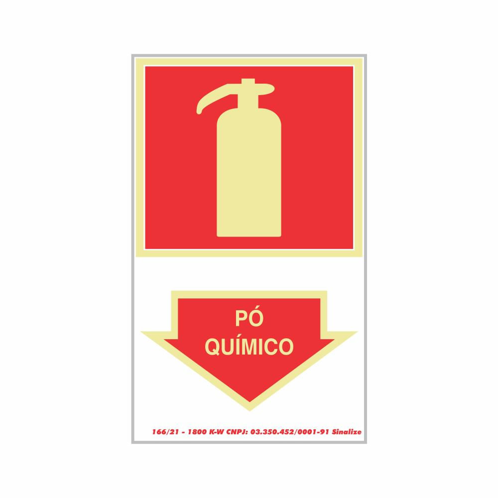 Encontraproduto.com.br - Placa Poliestireno 20x30 Extintor Pó Quimico Sinalize