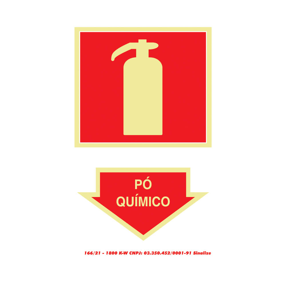 Encontraproduto.com.br - Placa Poliestireno 20x30 Extintor Pó Quimico Sinalize