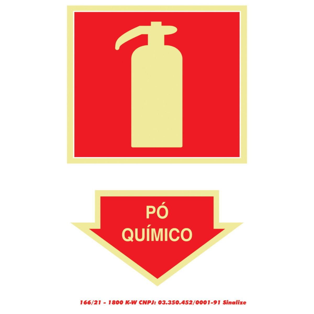 Encontraproduto.com.br - Placa Poliestireno 20x30 Extintor Pó Quimico Sinalize