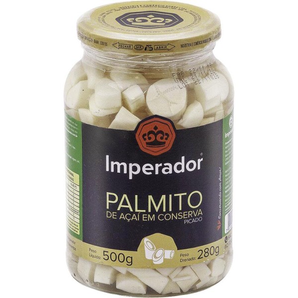 Encontraproduto.com.br - Palmito de Açaí Imperador Picado Vidro com 280g
