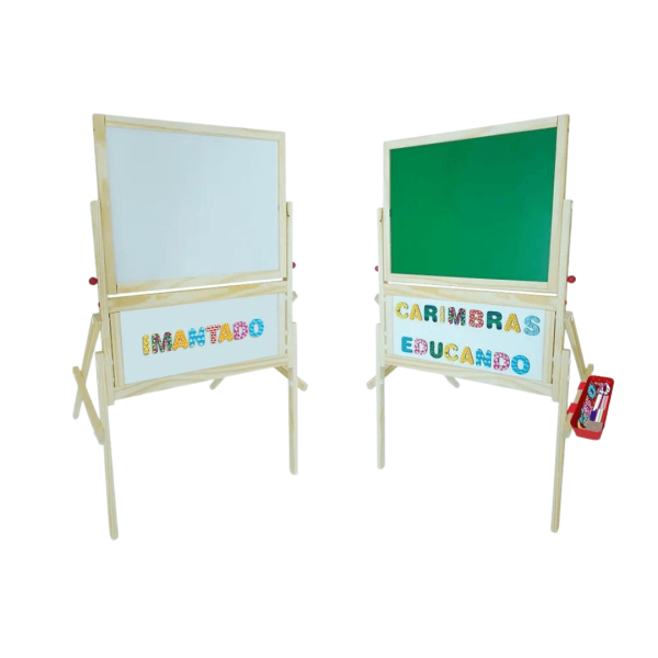 Encontraproduto.com.br - Lousa Magnética Infantil Com Cavalete Letras Giz E Caneta