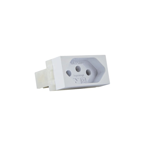 Modulo Romazi Canoa Tomada 2PT 10A Branco 1503