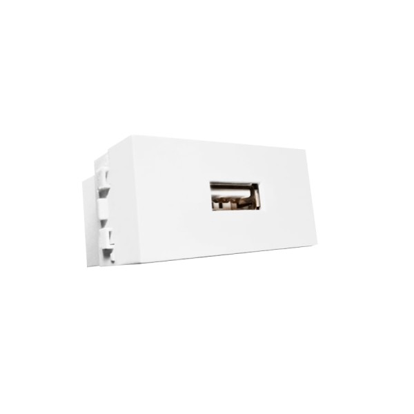 Modulo Romazi Canoa Tomada USB 2A Branca 1509