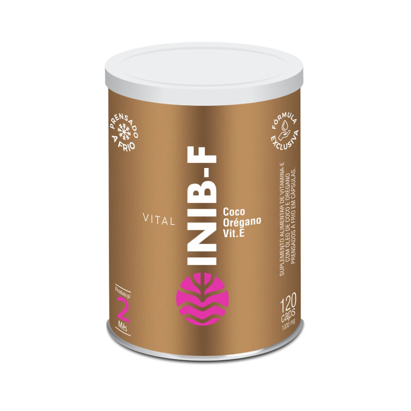 Encontraproduto.com.br - Vital Inib F (Óleo de Coco e Orégano) 120 Cápsulas - Vital Âtman
