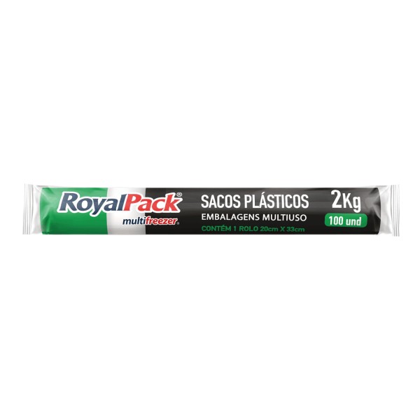 Encontraproduto.com.br - Saco Plástico Royalpack Multifreezer Preto 2kg Com 100 Unidades