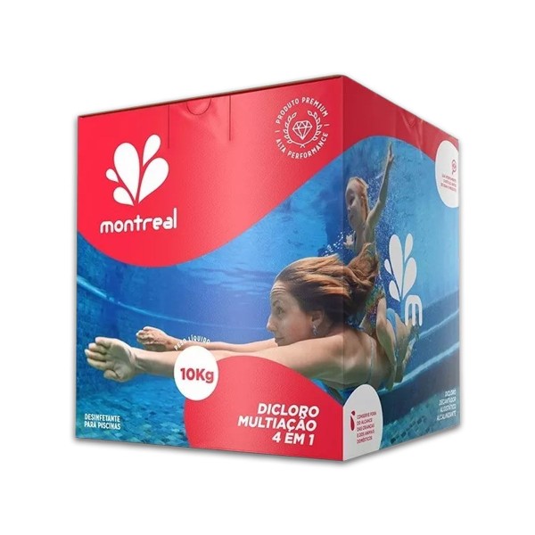 Encontraproduto.com.br - Dicloro Multiação 4 em 1 para Piscina 10kg - Montreal
