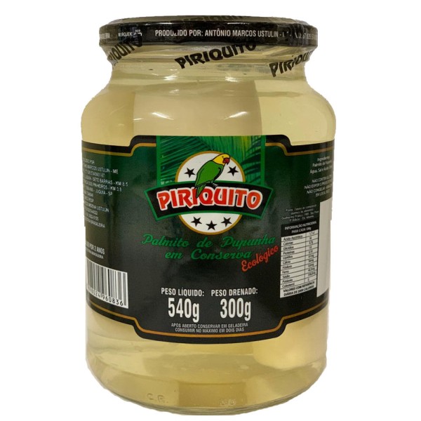 Palmito Piriquito 300g Pupunha Tolete