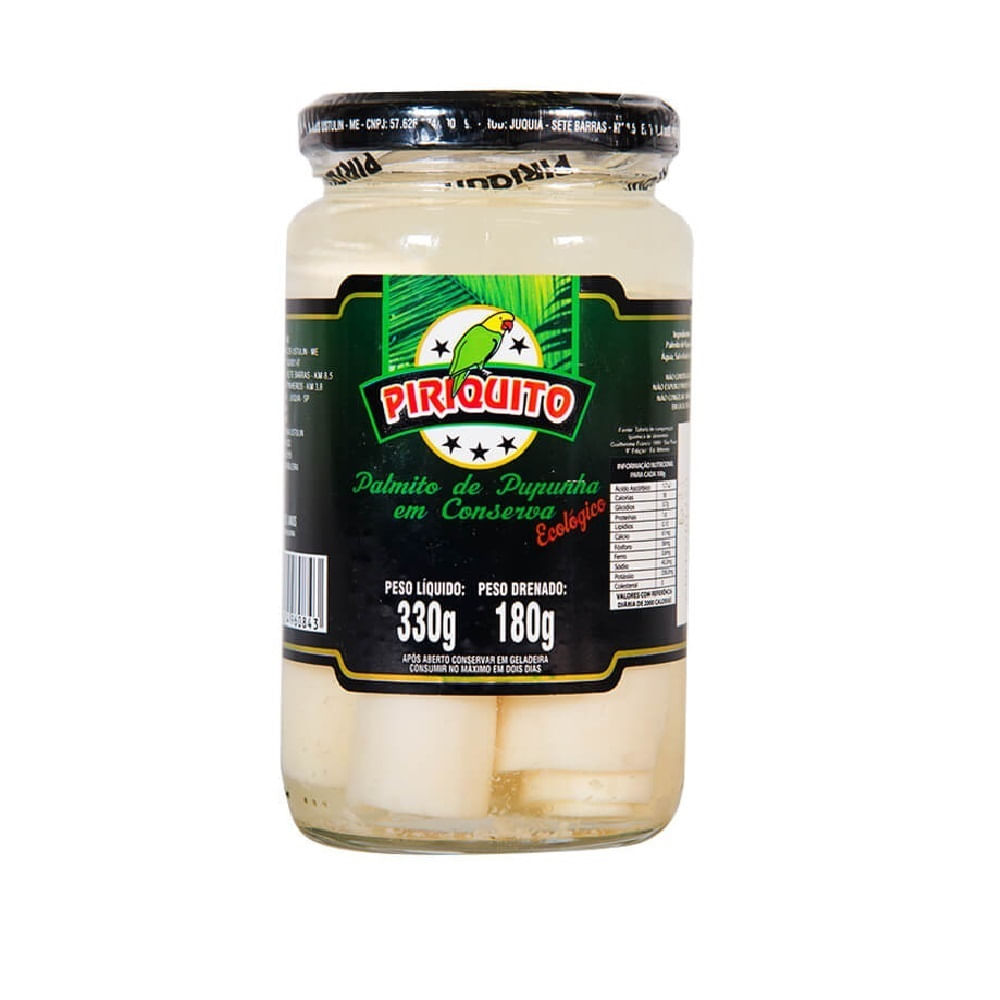 Palmito Piriquito Pupunha Inteiro 180g