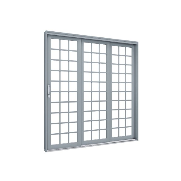 Encontraproduto.com.br - Porta Premium De Correr Lateral 3 Folhas Quadrada 213x150 Direita Sem Pintura E Sem Vidro Ullian