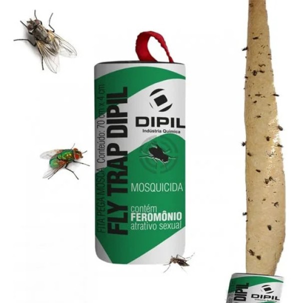 Fita Autoadesiva Dipil Fly Trap com Feromônio