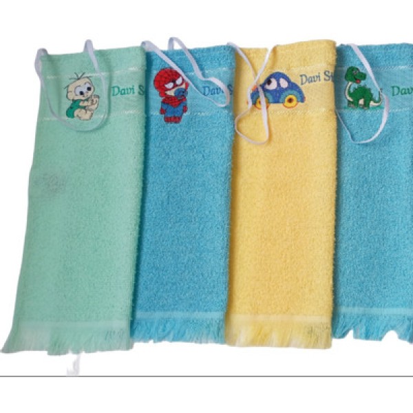 Encontraproduto.com.br - Toalha Slim Social Com Elástico De Franja Bordada 4 Peças