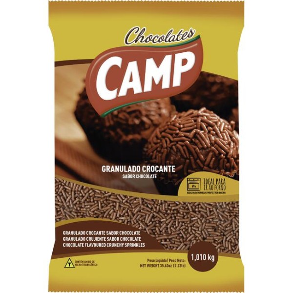 Encontraproduto.com.br - Chocolate Granulado Camp Pacote com 1,010kg