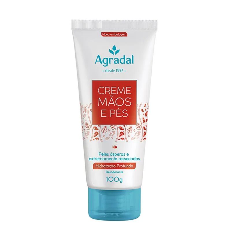Hidratação Profunda Creme p/ Mãos E Pés  Agradal 100  g