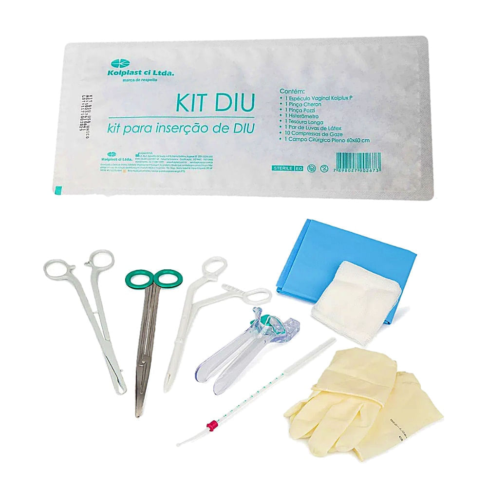 Encontraproduto.com.br - Kit DIU Estéril Descartável Kolplast Kit DIU Estéril