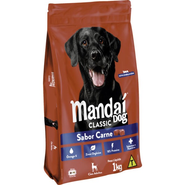 Ração para Cães Mandaí Dog Classic Carne 1kg