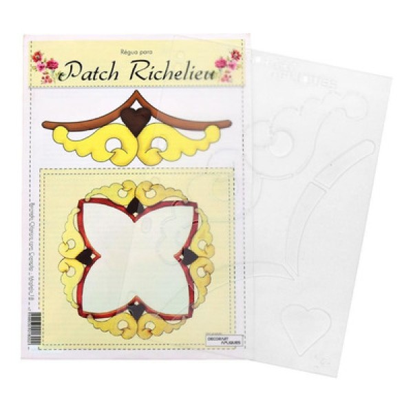 Régua para Patch Richelieu Márcia Caires Modelo 18 - Barrado Clássico com Coração
