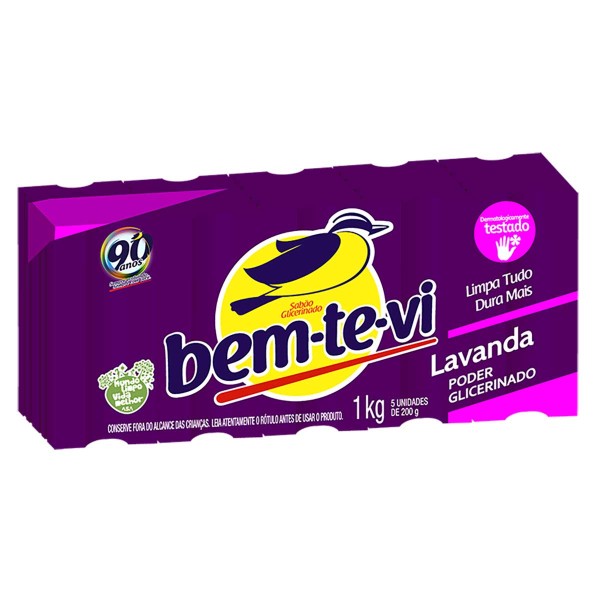 Encontraproduto.com.br - Sabão Barra Lavanda Bem Te Vi Com 5 Um 200g