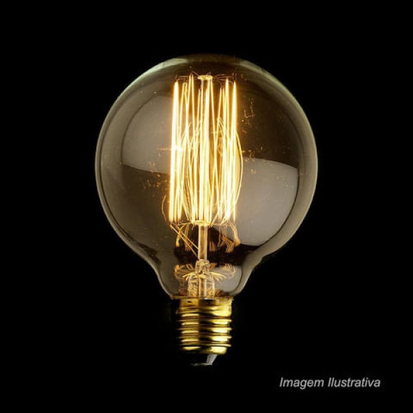 Lâmpada filamento de carbono retrô g-95 40w 127v - starlux
