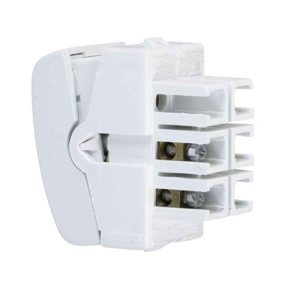 Encontraproduto.com.br - Módulo Interruptor Intermediário 10A/250V Branco Lunare
