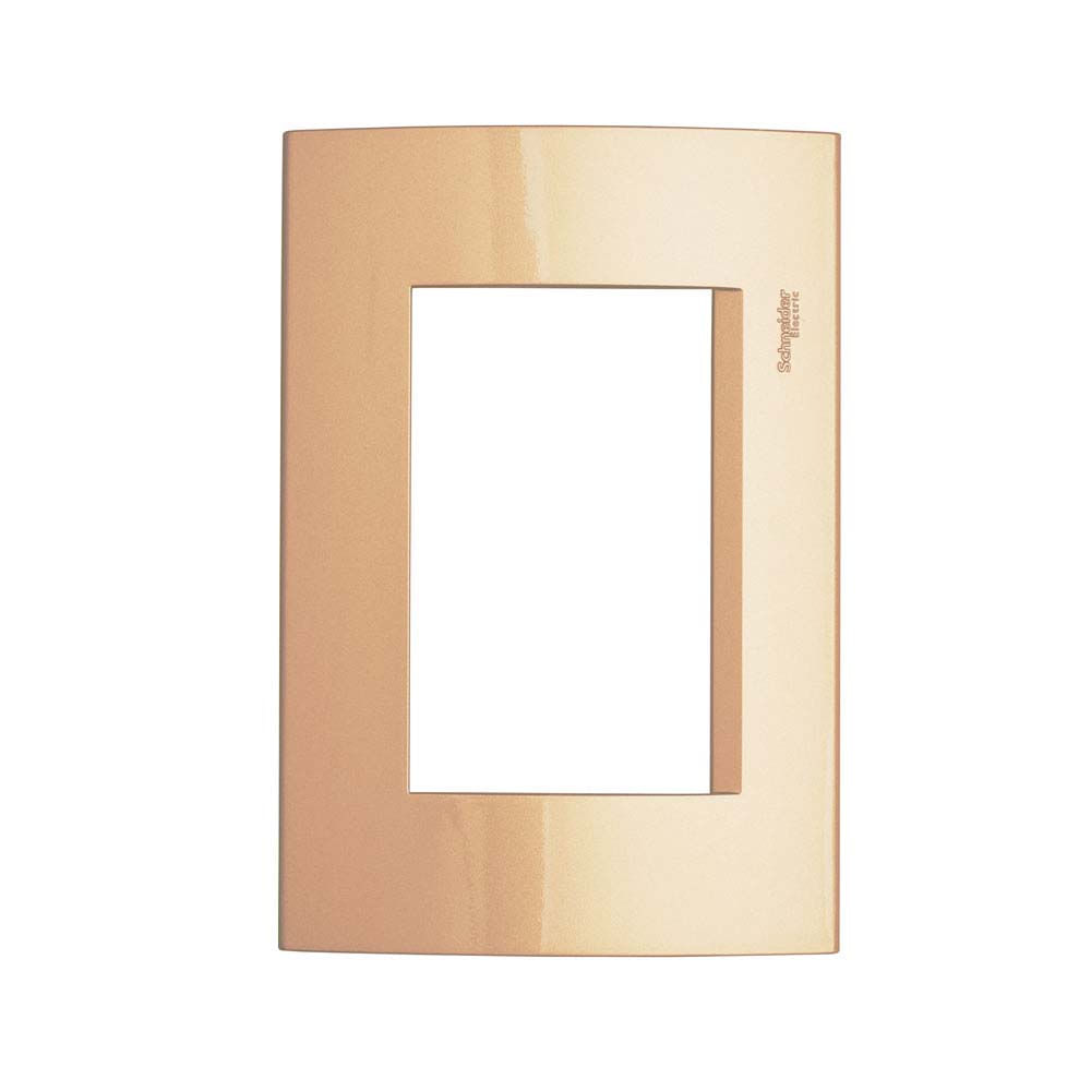 Encontraproduto.com.br - Placa 4x2 3 postos agata champagne Modena Prime Schneider