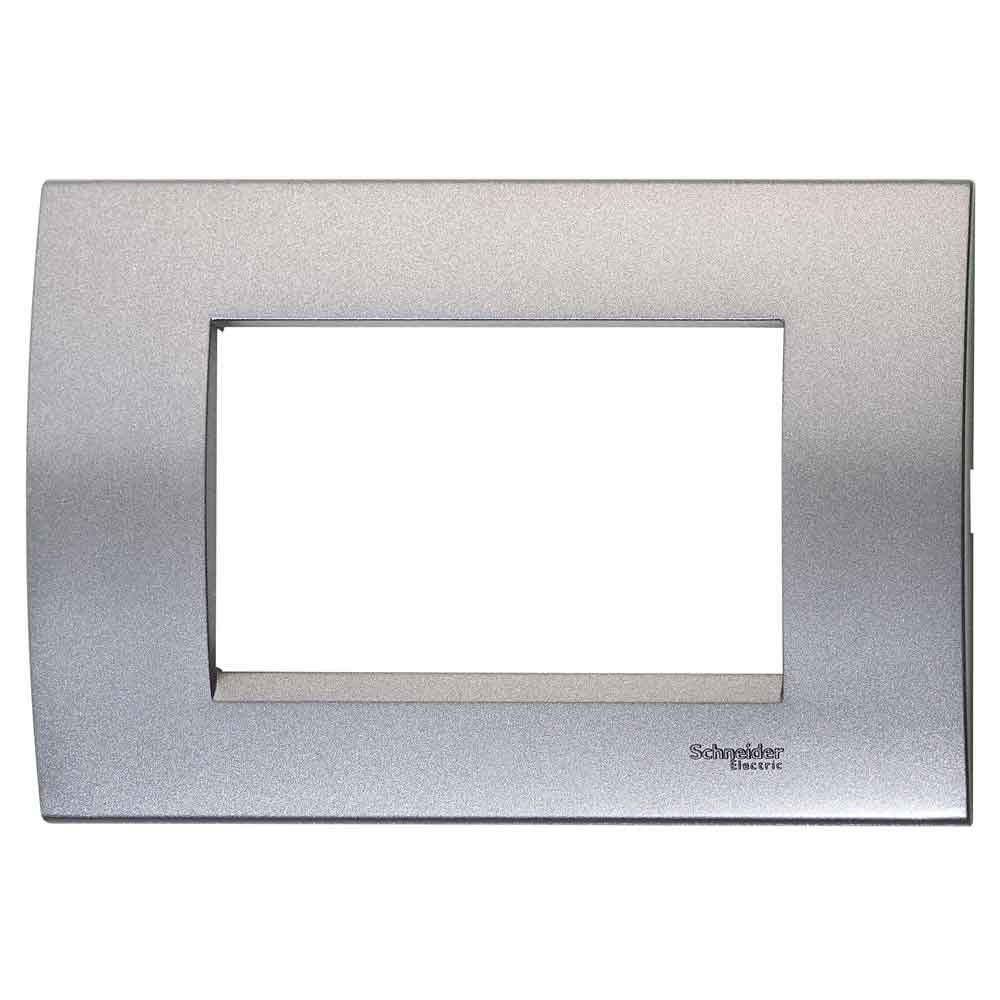 Encontraproduto.com.br - Placa 4x2 3 postos hematita Modena Prime Schneider