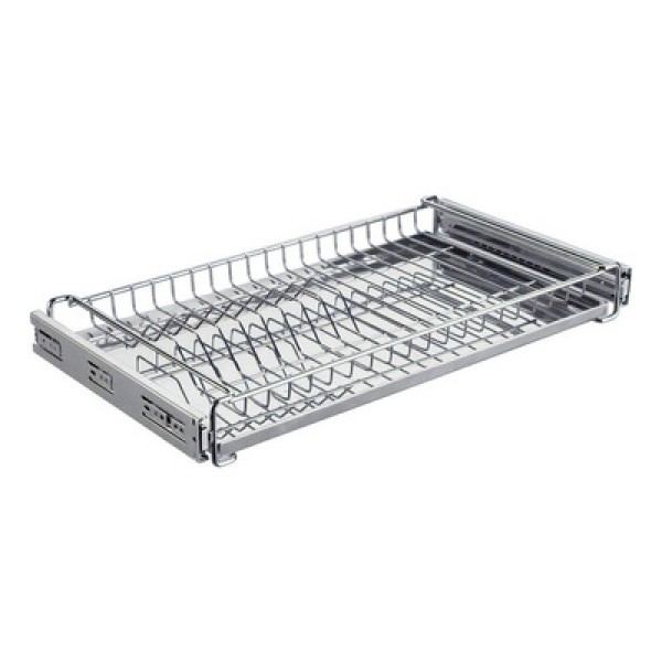 Encontraproduto.com.br - Escorredor De Louças Pratos Aéreo Com Bandeja Corrediças Deslizantes 670mm Giosul Cromado