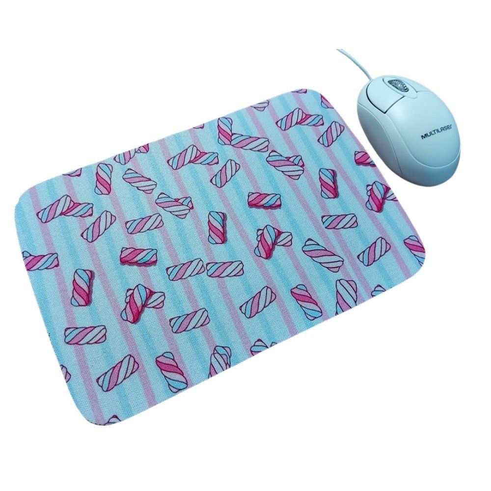 Encontraproduto.com.br - Combo Mouse Multilaser Preto Mo302 + Mouse Pad Marshmallow