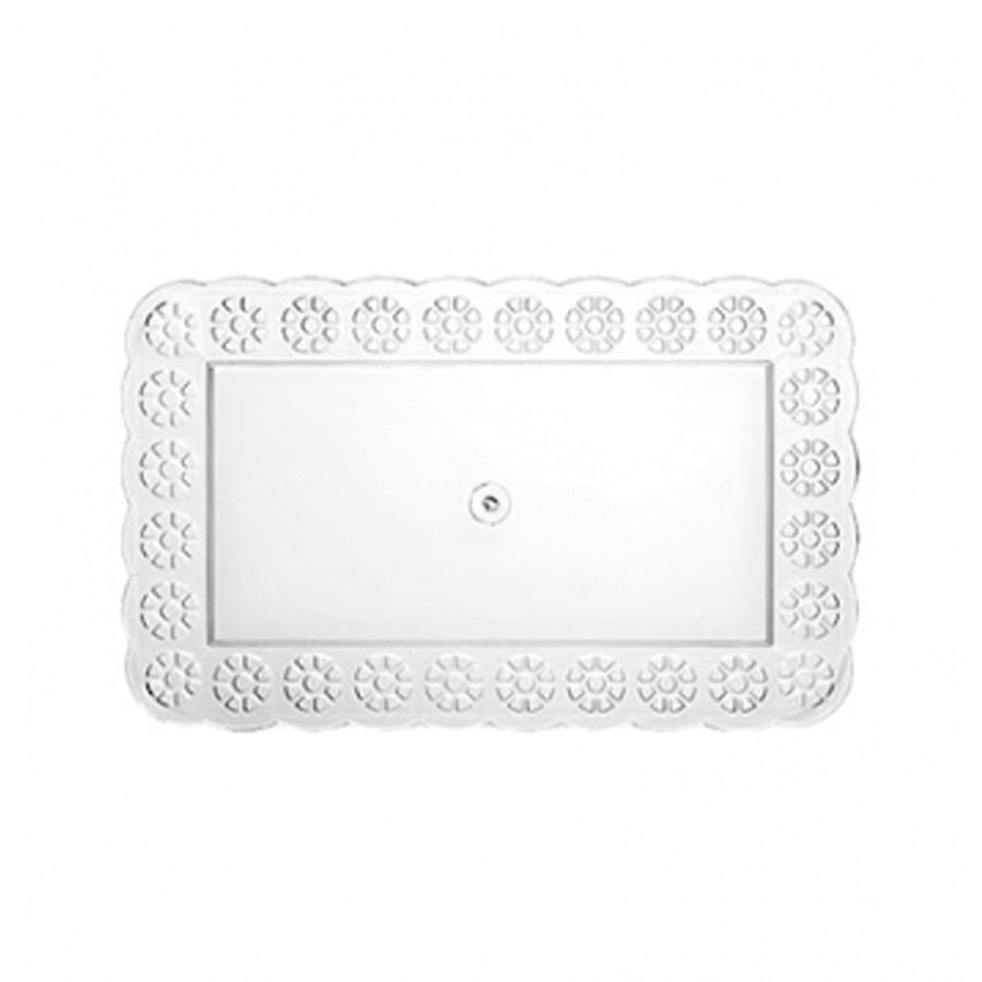 Bandeja Cristal 27x17cm un TRÊS TRIÂNGULOS