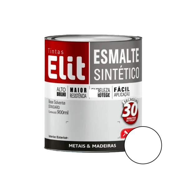 Tinta Esmalte Sintético Brilhante Branco 3,6 Litros - ELIT