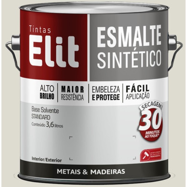 Tinta Esmalte Sintético Brilhante Vermelho 3,6 Litros - ELIT