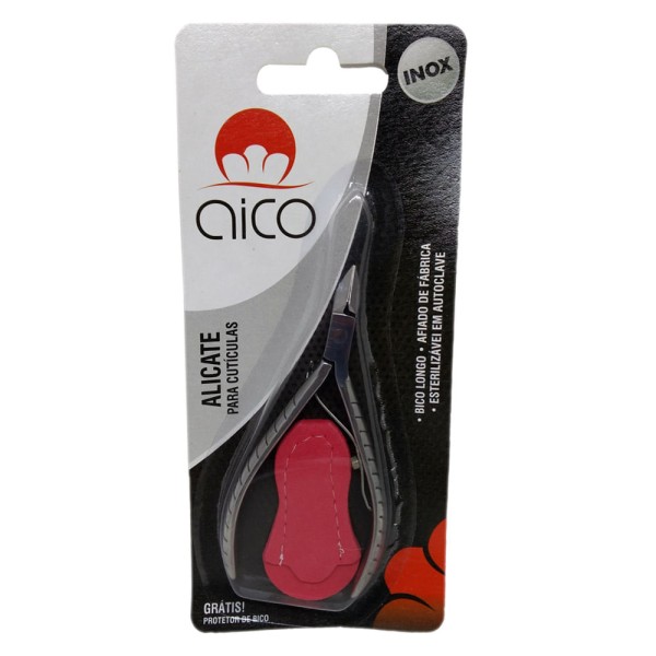 Encontraproduto.com.br - Alicate de Cutícula Aico Inox Bico Longo