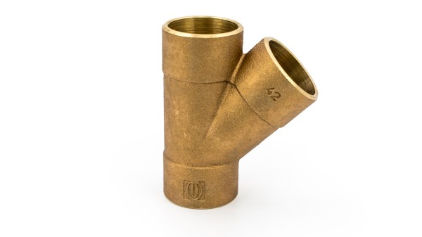 Encontraproduto.com.br - Tê de bronze 45º sem anel 749 54mm Eluma #10001065