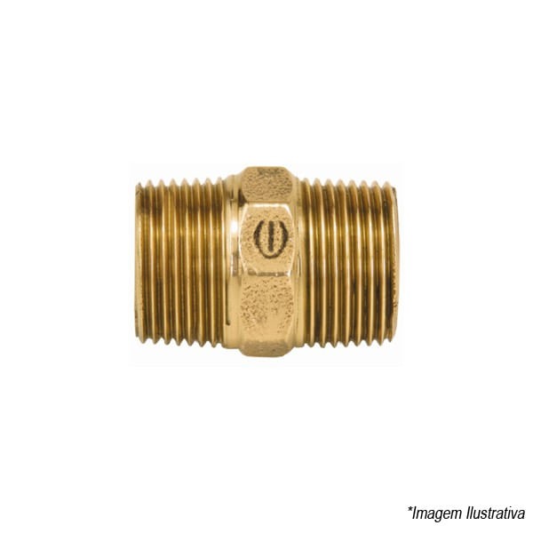 Encontraproduto.com.br - Niple Bronze Rosca x Rosca 3/4x1/2
