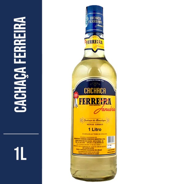 Encontraproduto.com.br - Cachaça Ferreira Umburana Garrafa com 1L