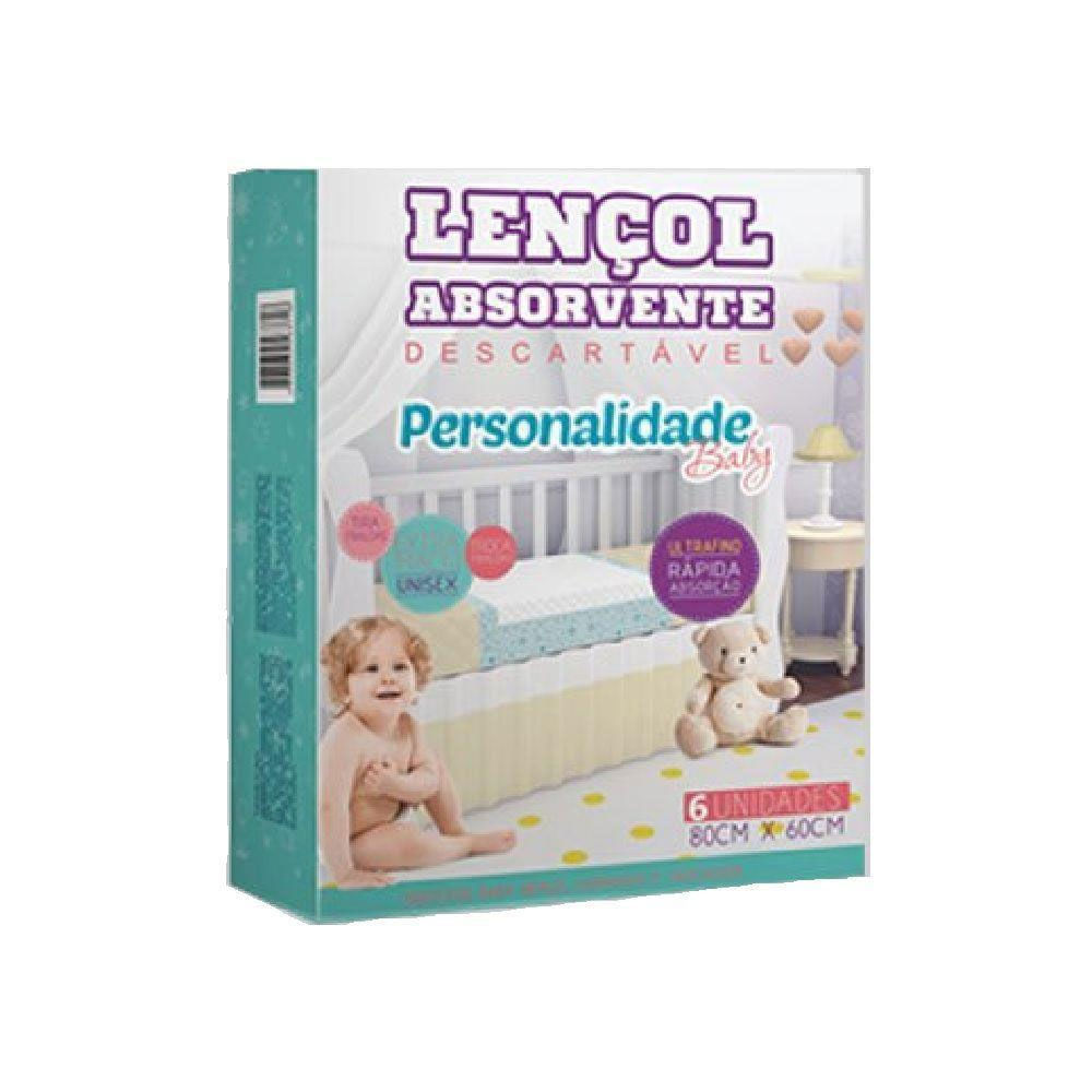 Lençol Absorvente Personalidade Descartável com 6 Unidades