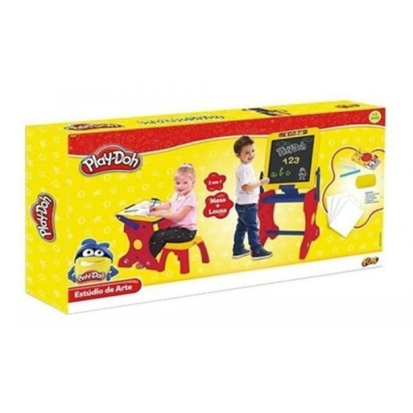 Encontraproduto.com.br - Play-doh Estúdio De Arte 2 Em 1 Mesa E Lousa F00277 Fun