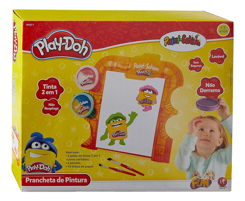 Prancheta Play-Doh e 2 Potes Tinta Sortida – Fun Divirta-se
