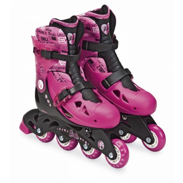 Encontraproduto.com.br - Patins Barbie Ajustável G2 Tam 37 ao 40 - Fun