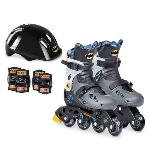Encontraproduto.com.br - Patins do Batman 80 anos Ajustavel do 33 a 36 com Acessorios BARAO