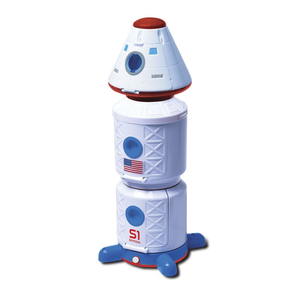 Encontraproduto.com.br - Kit Astronauta - Estação Espacial com Astronauta com Luz - Fun Toys