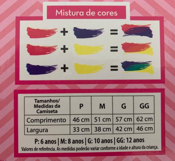 Encontraproduto.com.br - Kit Tie Dye Estampa Barbie Camiseta Tamanho M - Fun F00535