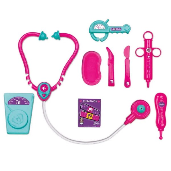 Encontraproduto.com.br - Barbie Kit Médico Doutora 9 peças- Fun