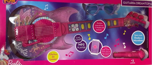 Encontraproduto.com.br - Barbie Guitarra Dreamtopia Com Função MP3 - Fun