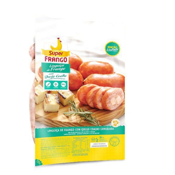 Encontraproduto.com.br - Linguiça de Frango Super Frango Congelada Com queijo Pacote com 800g