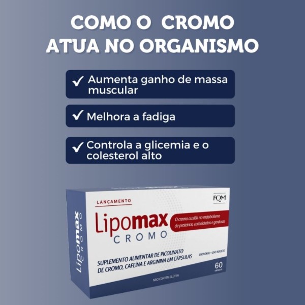 Encontraproduto.com.br - Lipomax Cromo c/60 Cápsulas