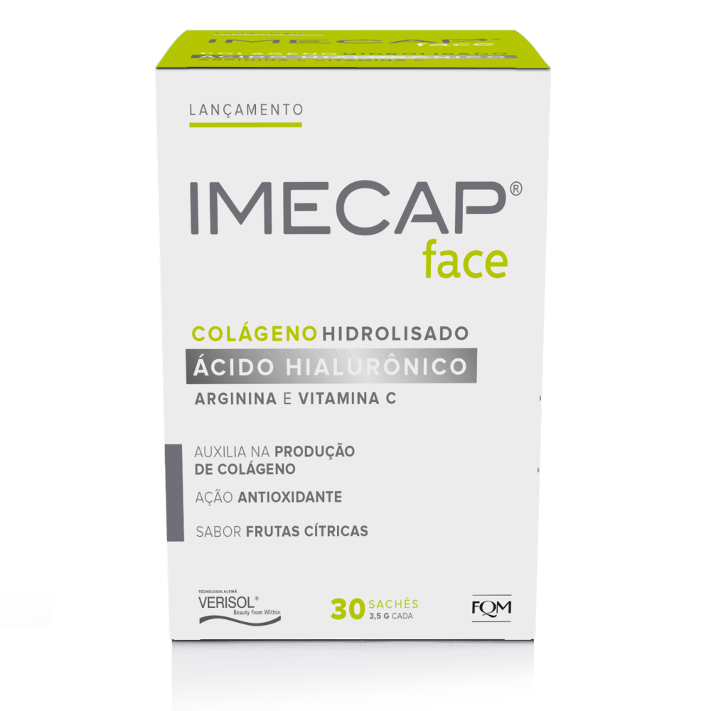 Encontraproduto.com.br - Imecap Face Colágeno +Ácido Hialurônico c/ 30 Sachês