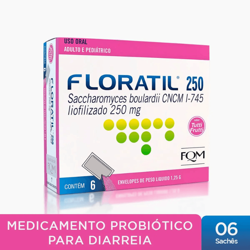 Encontraproduto.com.br - Floratil AT 250mg 6 Envelopes de 1,25g