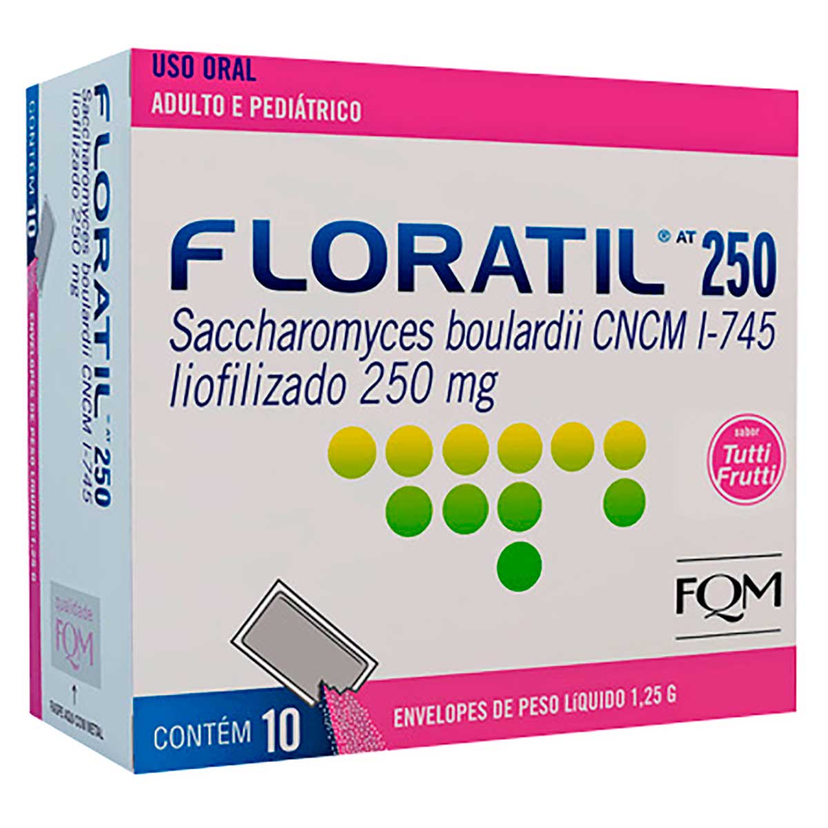 Encontraproduto.com.br - Floratil AT 250mg 6 Envelopes de 1,25g